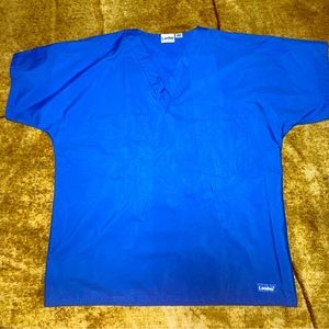 Royal blue medium Landau scrub top
